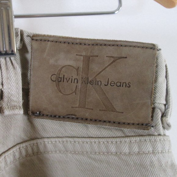 Calvin Klein Vintage 36 x 30 Tan Denim Jeans 100% Cotton Pre-worn Good C… - Picture 4 of 7